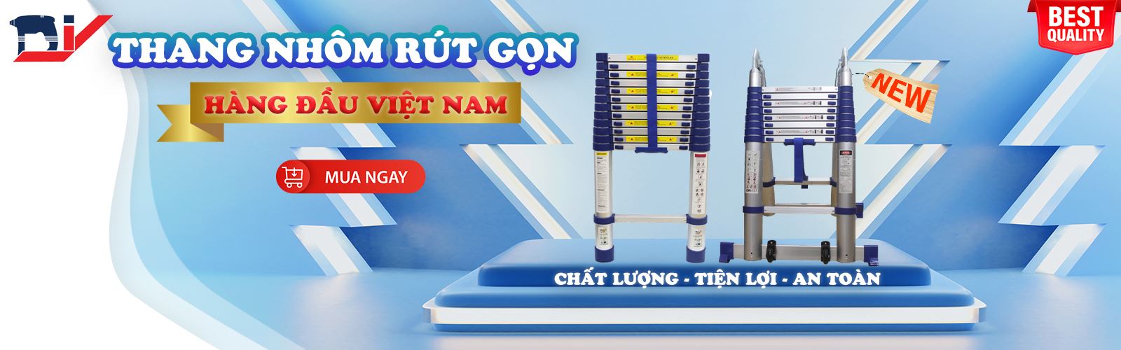 thang nhôm rút đai xanh DIY